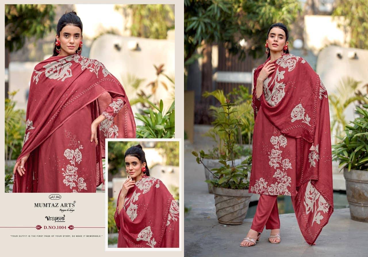   SATHVIKA BY MUMTAZ ARTS 1001 TO 1005 Series Beautiful Festive Suits Stylish Fancy Colorful Casual Wear & Ethnic Wear VISCOSE JAM DIGITAL PRINT Dresses At Wholesale Price